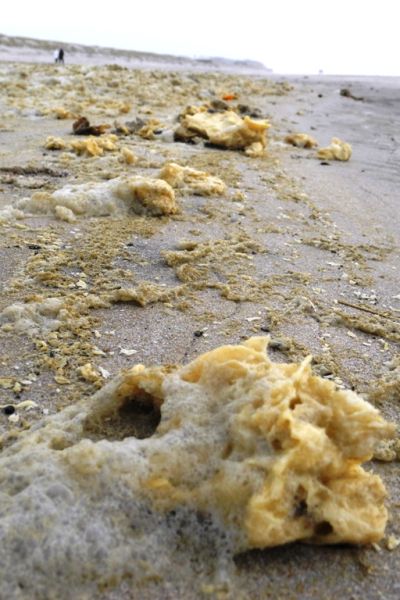 Paraffin auf Juist und Borkum angespült