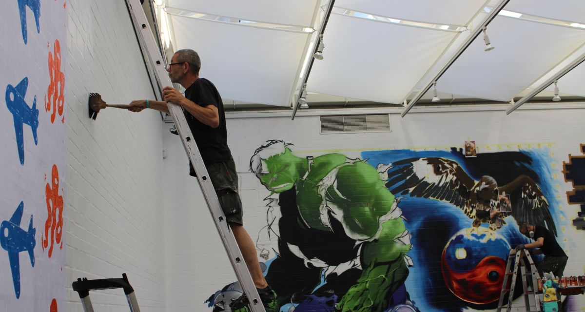 Street-Art entsteht in der Kunsthalle