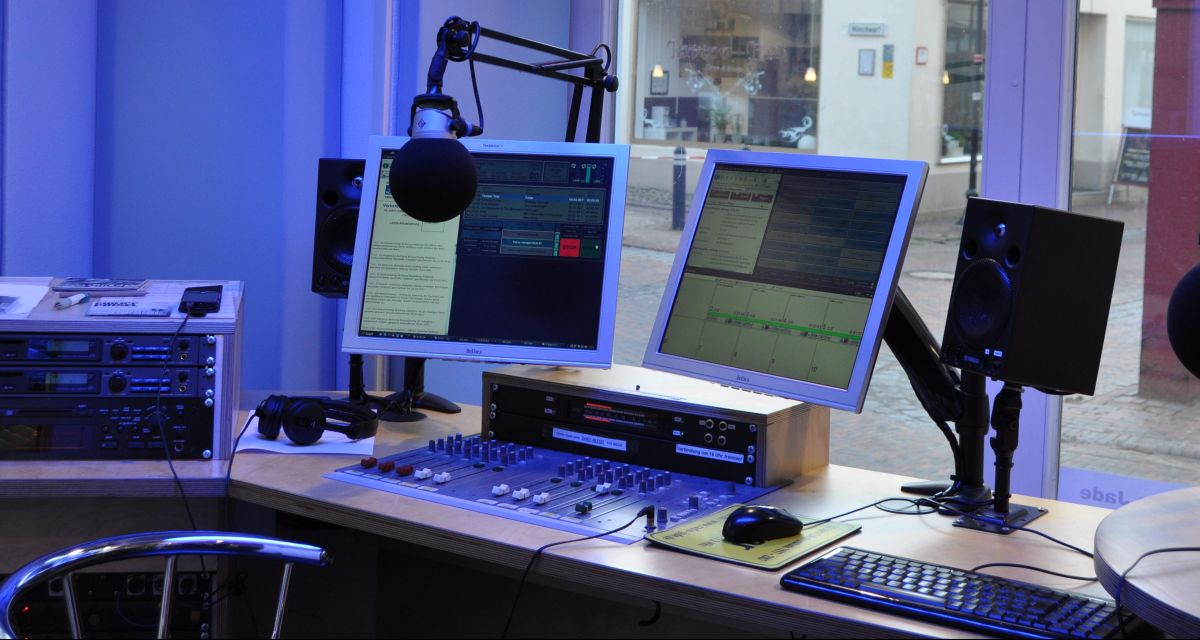 Das Radio Jade Studio in Jever.
