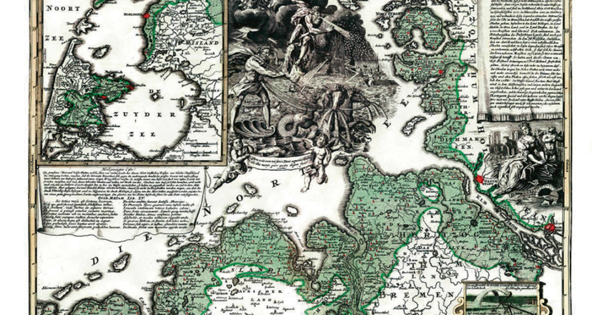 historische Karte Weihnachtsflut