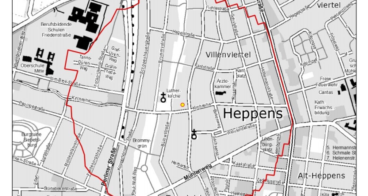 Evakuierungsgebiet Bombenfund Heppens