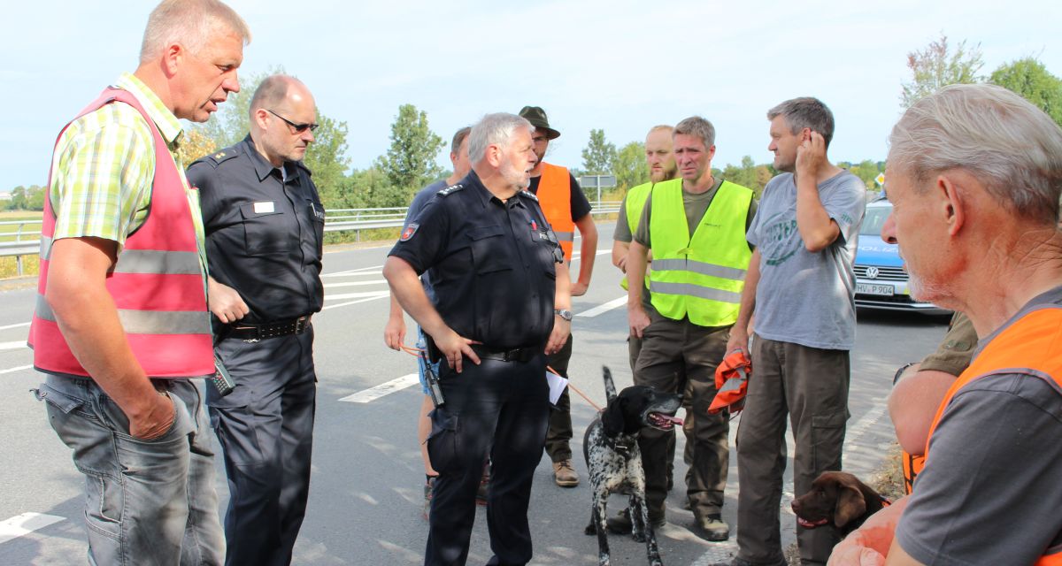 Reh-Vergrämung an B 210