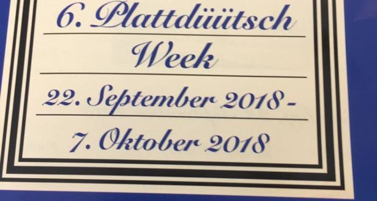 6. Plattdüütsch Week