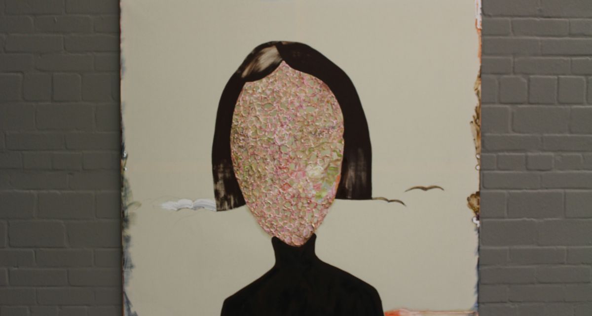 Collage Portrait, Frau ohne Gesicht