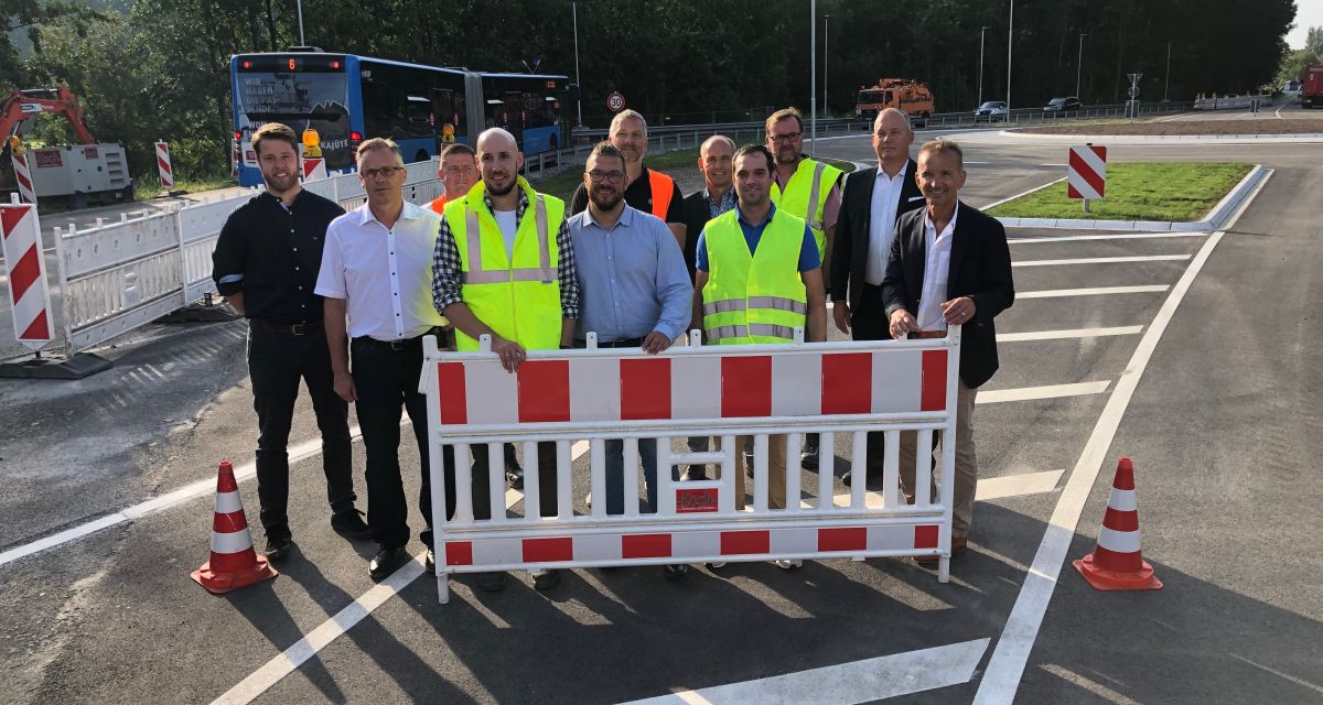 Der neue Kreisel an der Friedrich-Paffrath-Straße in Wilhelmshaven wird am 30. August 2019 freigegeben.