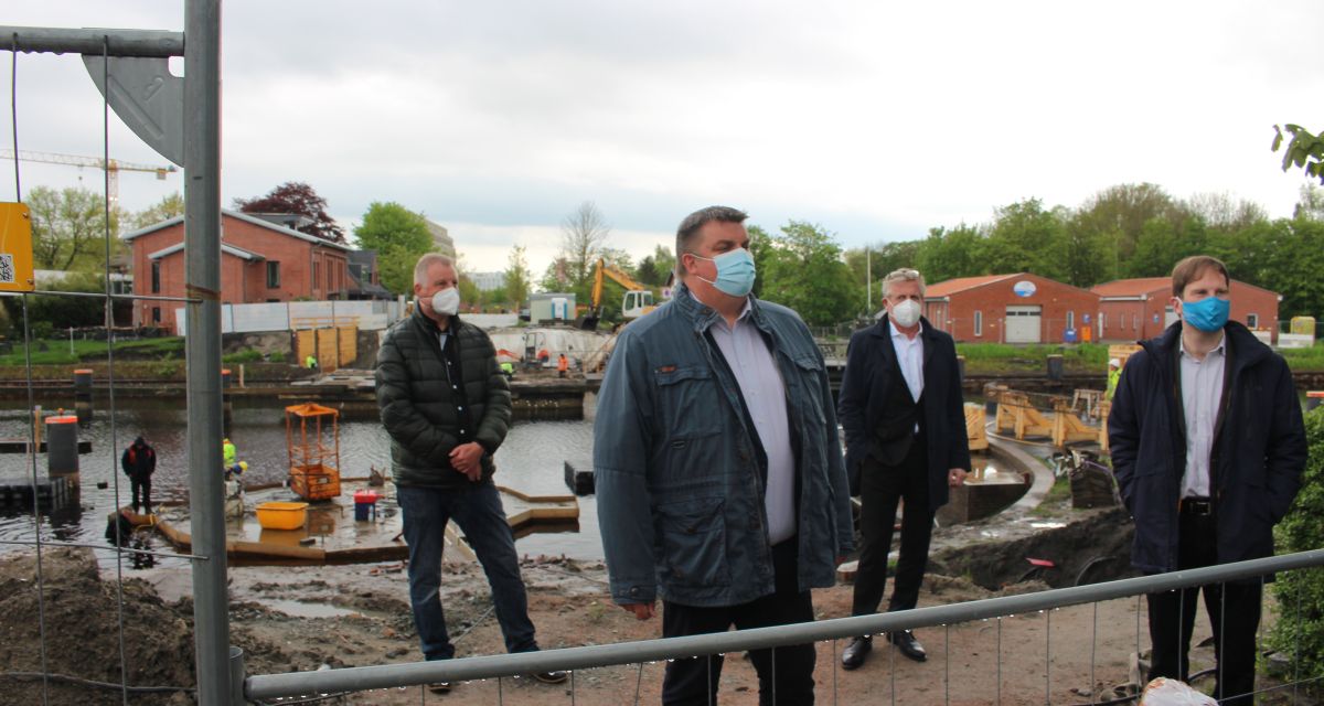 Sanierungsbeginn Baustelle Deichbrücke