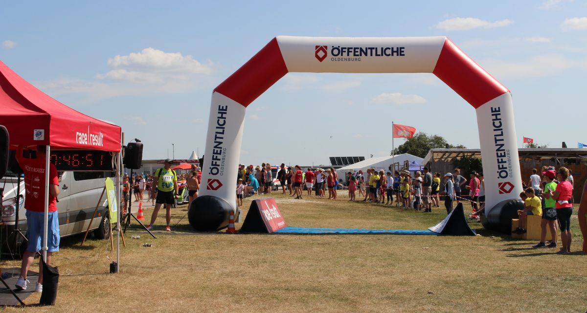 Der Zeileinlauf beim 16. Friesencross am Strand vom Schillig