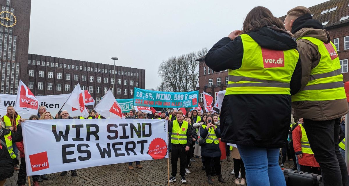Warnstreiks für den öffentlichen Dienst in Wilhelmshaven
