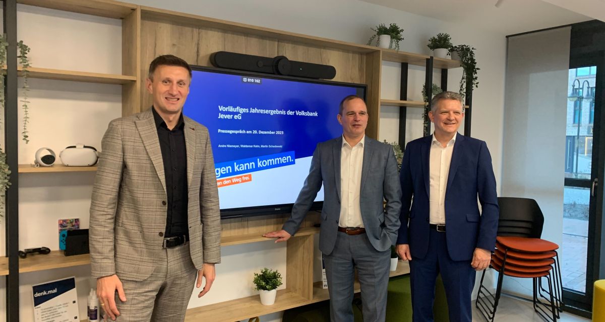 Der Vorstand der Volksbank Jever