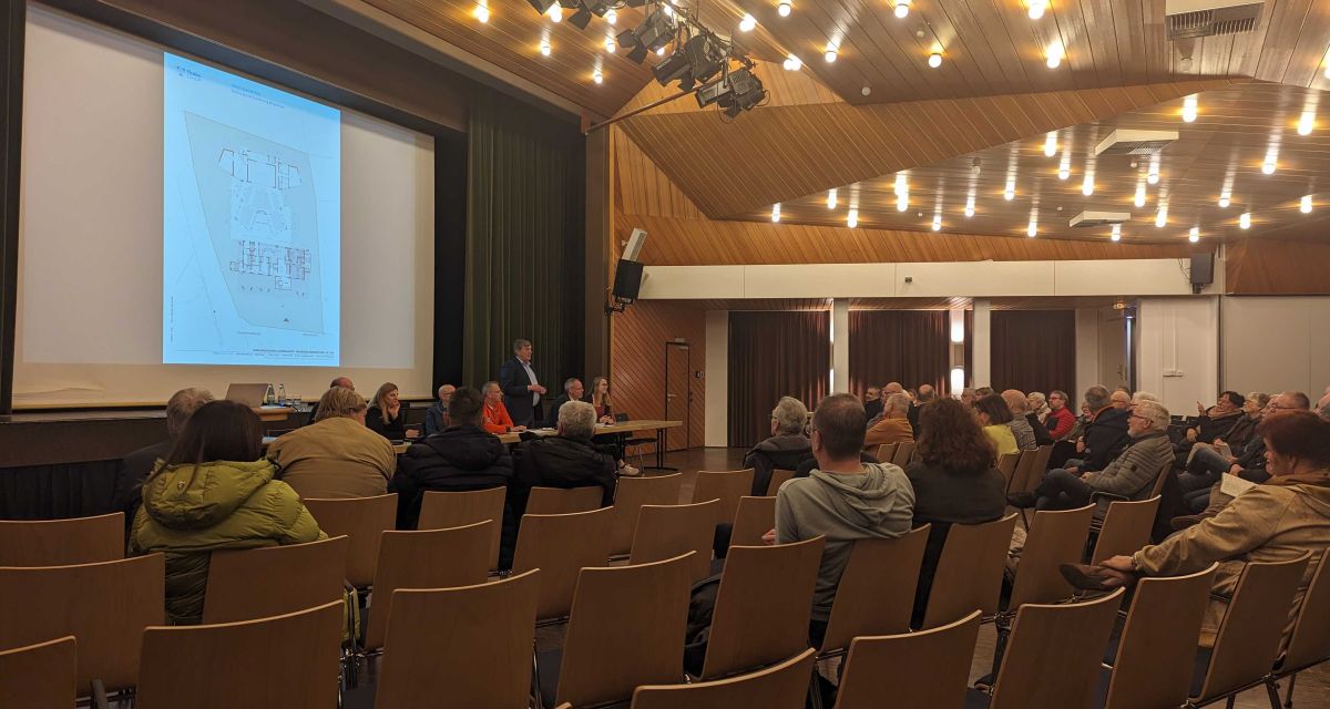 Die Pläne für die Bürgerhaussanierung werden in dem Gebäude vorgestellt