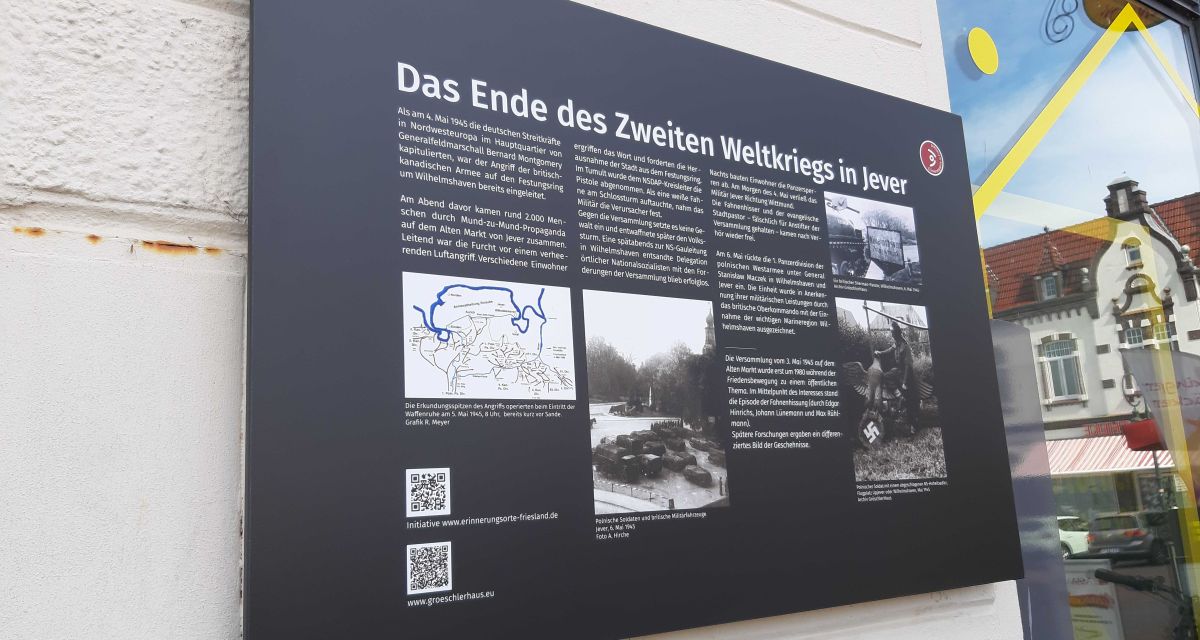 Erinnerungstafel am Alten Markt in Jever