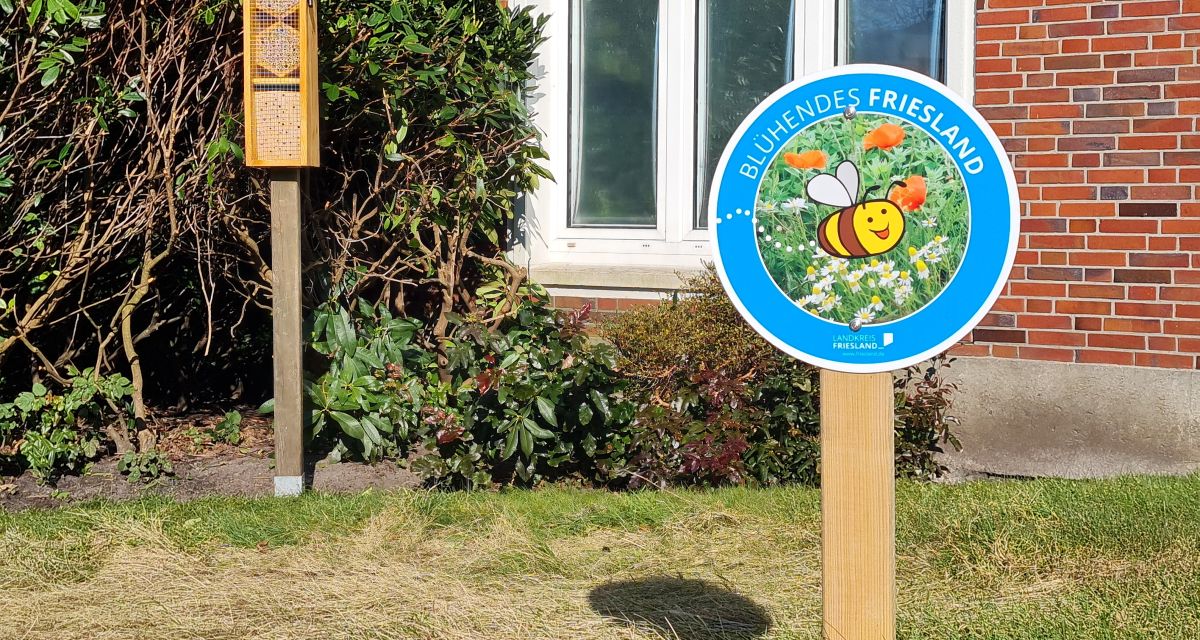 Ein Hinweisschild für das Projekt