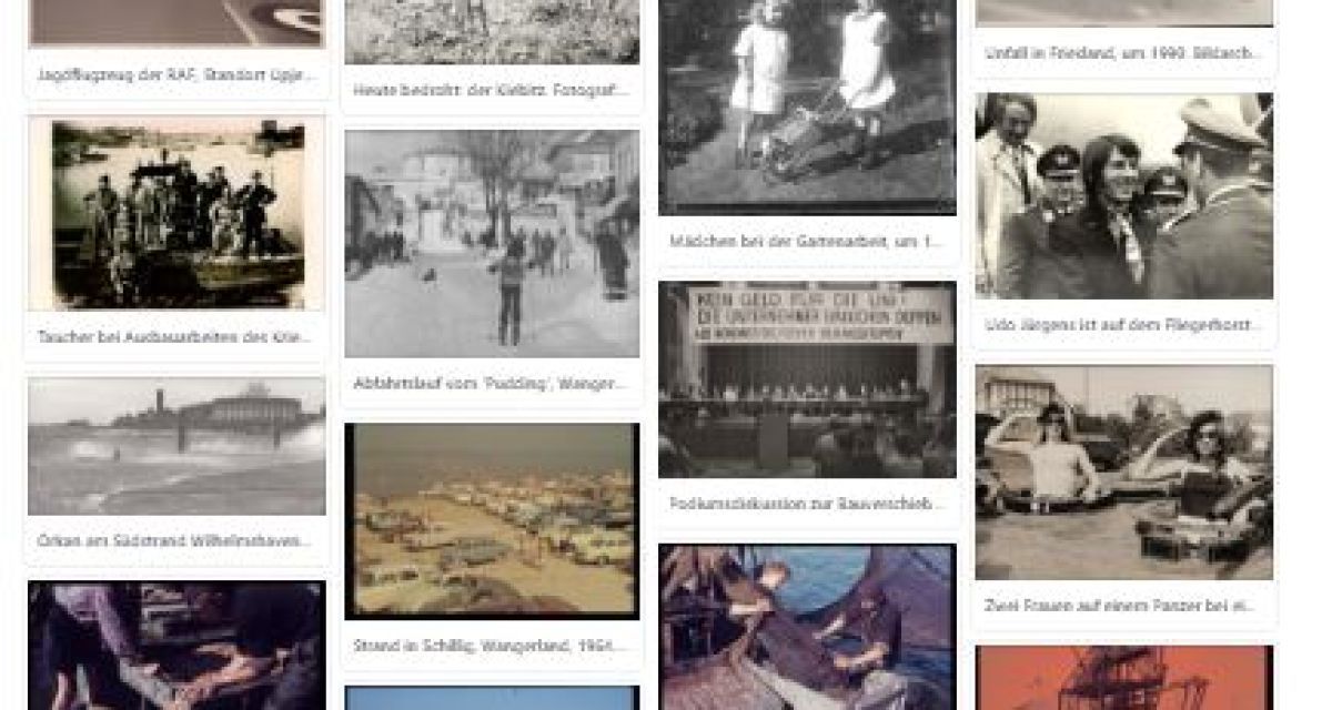 Screenshot eines Bildarchivs