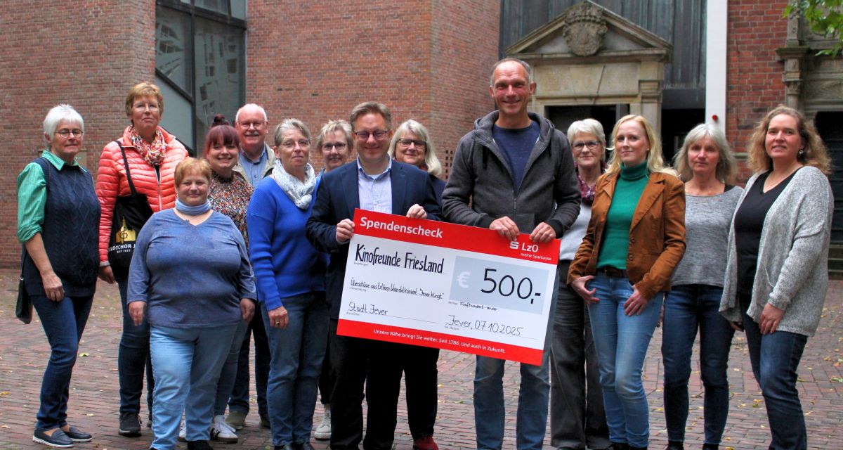 Die SPende aus dem Überschuss von Jever klingt wird an die Kinofreunde gespendet