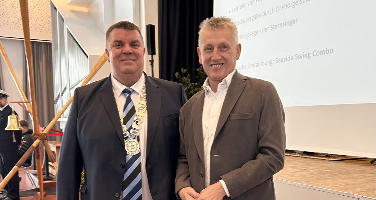 OB Feist und Peter Südbeck beim Neujahrskonvent