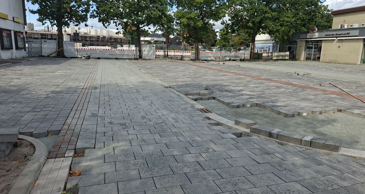 Cityparkplatz Schortens während der Sanierung und noch vor der Umbenennung