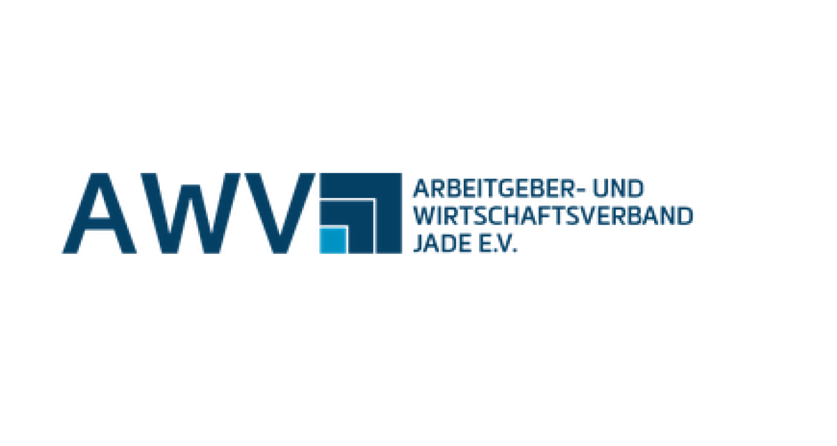 Zu sehen ist das Logo des Arbeitgeber- und Wirtschaftsverbandes Jade E.V. (AWV). 