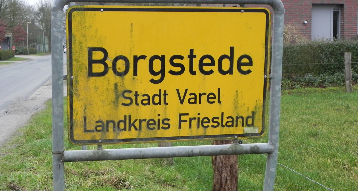 Ortsschild Borgstede