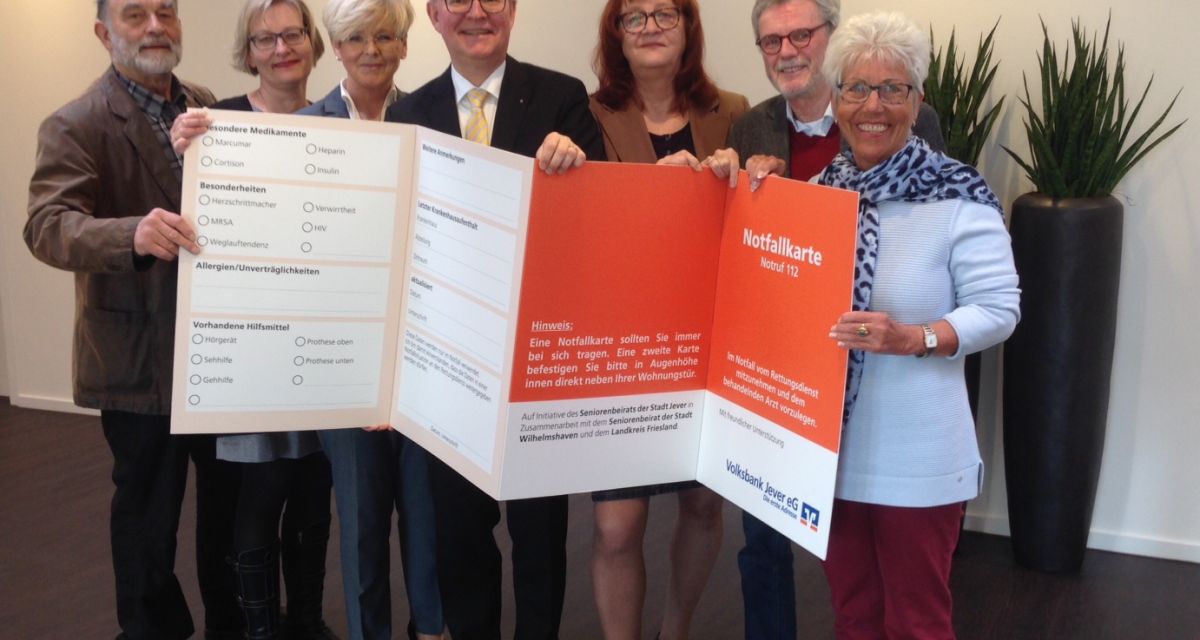 Notfallkarte für ältere Menschen