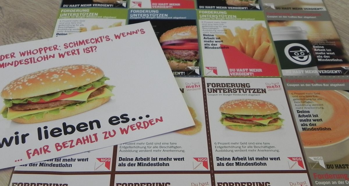 Tarifverhandlungen mit der Systemgastronomie