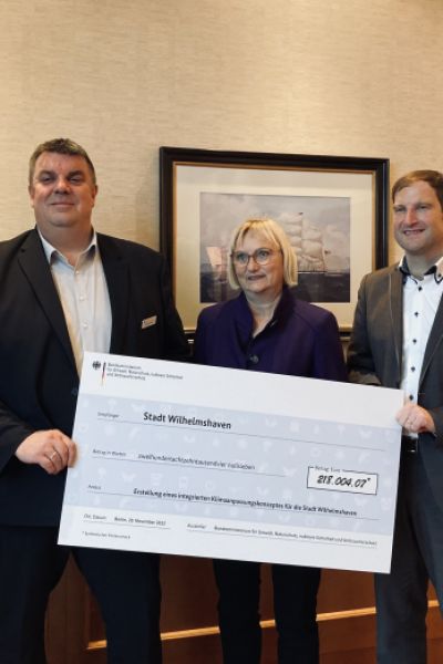Wilhelmshaven bekommt 218.000 Euro für Klimaanpassung