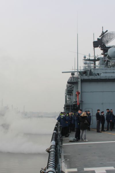 Fregatte Bayern auf dem Weg zur nächsten Mission