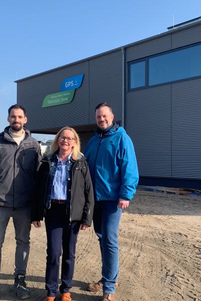 Baufortschritt an der GPS-Werkstatt in Jever