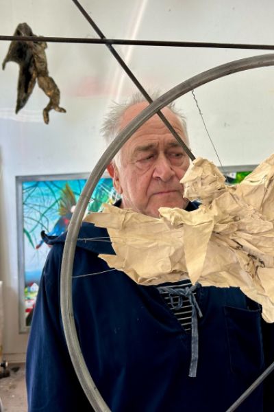 Oben und unten im Wasserturm: Ikarus von Hartmut Wiesner