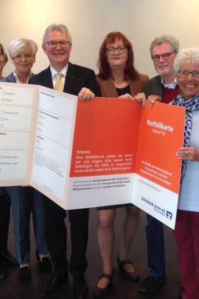 Notfallkarte für ältere Menschen