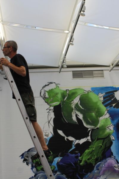 Street-Art entsteht in der Kunsthalle