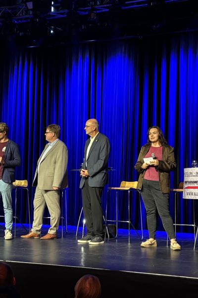 OB-Kandidat*innen auf dem Podium