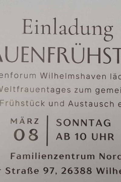 Gemeinsames Frauenfrühstück am Internationalen Frauentag in Wilhelmshaven