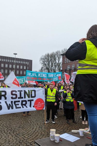 Warnstreiks für den öffentlichen Dienst in Wilhelmshaven