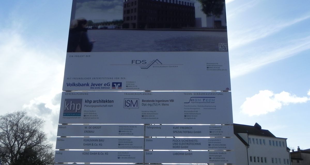 Infotafel Umbau Alte Post Wilhelmshaven