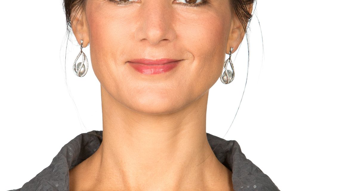 Man sieht die Spitzenkandidaten von Die Linke Sahra Wagenknecht