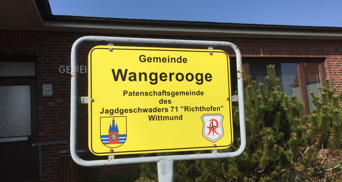 Das Ortsschild der Gemeinde Wangerland.