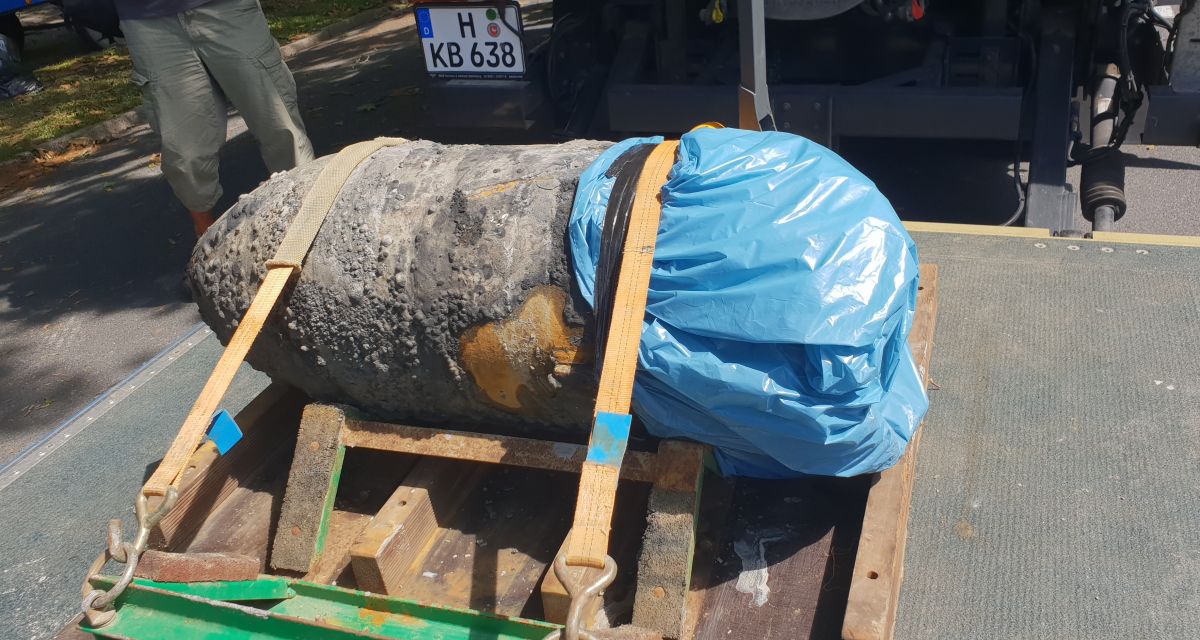 Blindgänger erfolgreich geborgen