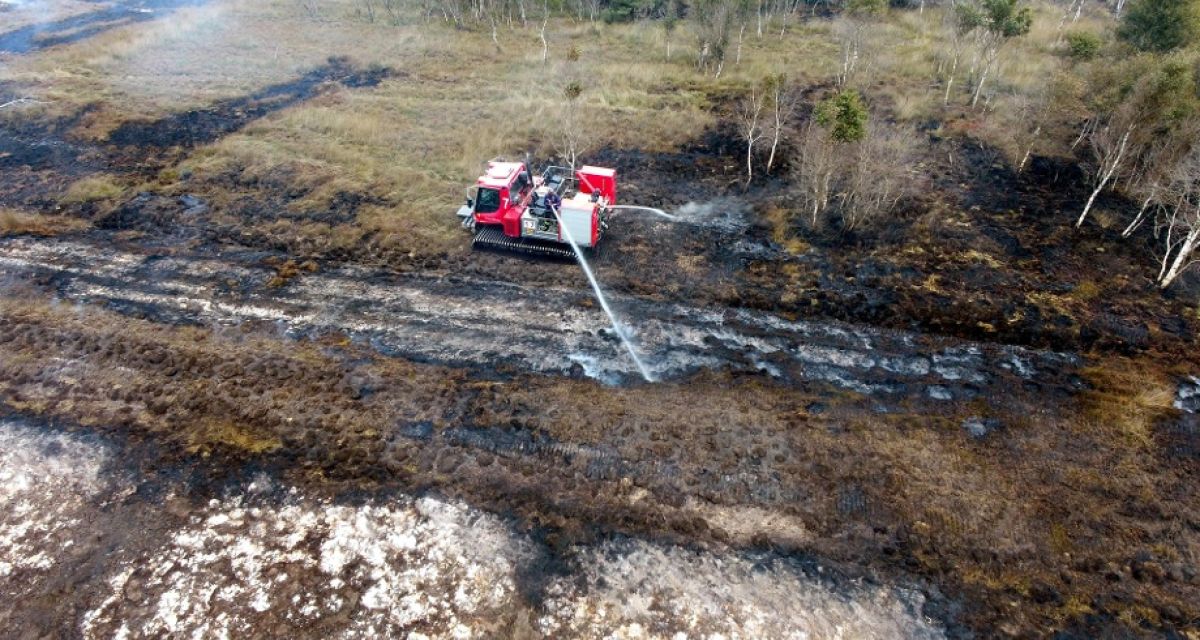 Löschraupe Moorbrand