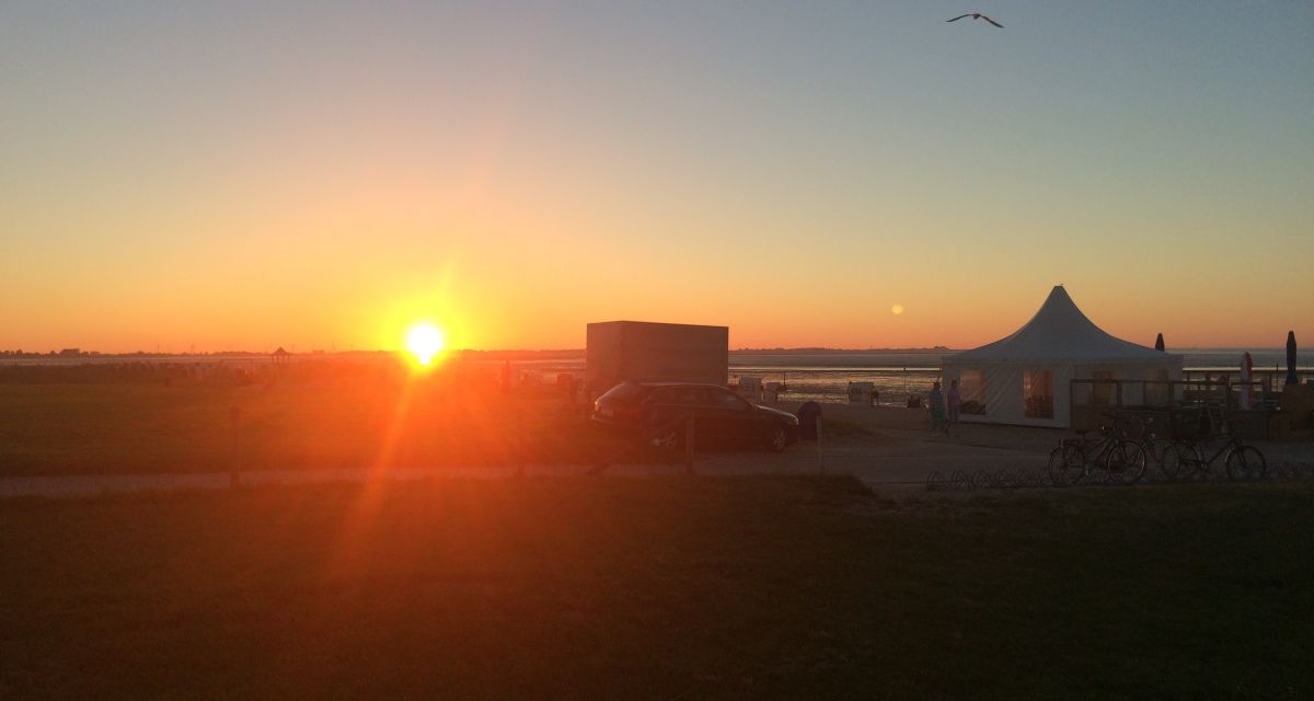 Hooksiel Außenhafen Sonnenuntergang