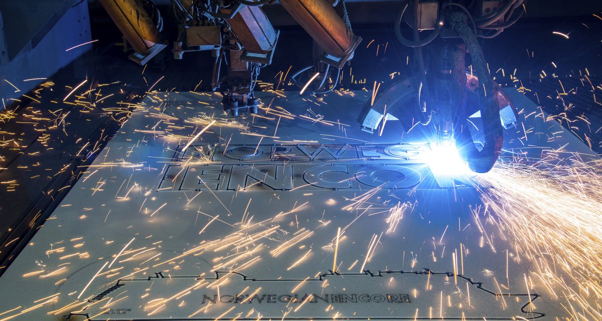 Kiellegung des Kreuzfahrtschiffes IONA in der Meyer Werft