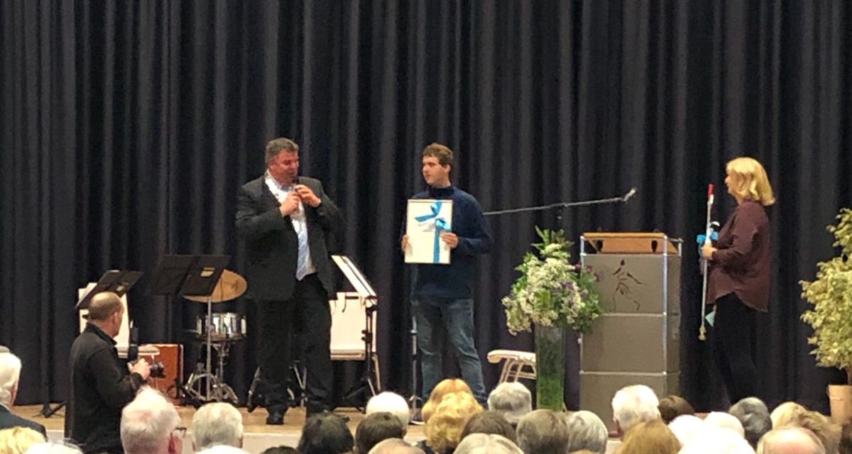 Jan Kleen wird als Vorbild des Jahres 2019 in der Stadt Wilhelmshaven ausgezeichnet