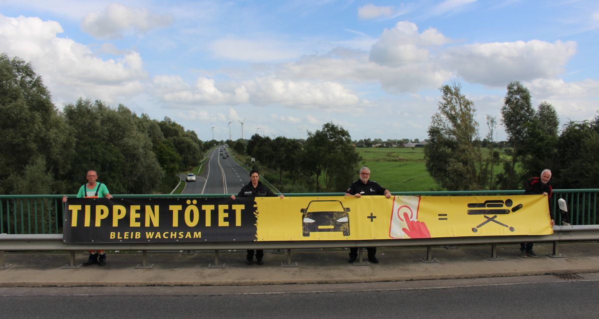 Aktion „Tippen tötet“ macht auf Verkehrssicherheit aufmerksam
