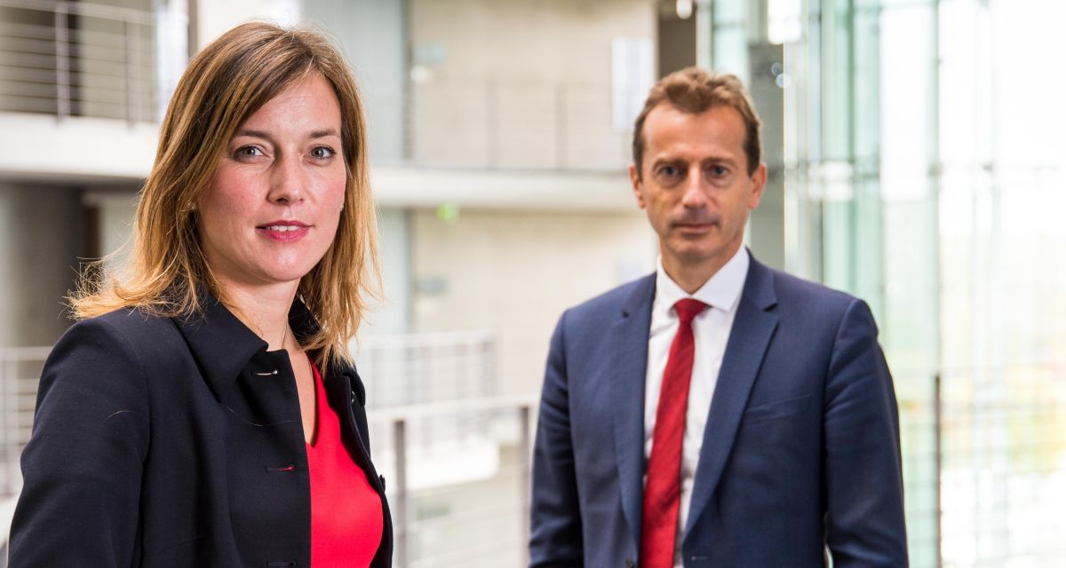 Siemtje Möller mit Airbus CEO Guillaume Faury