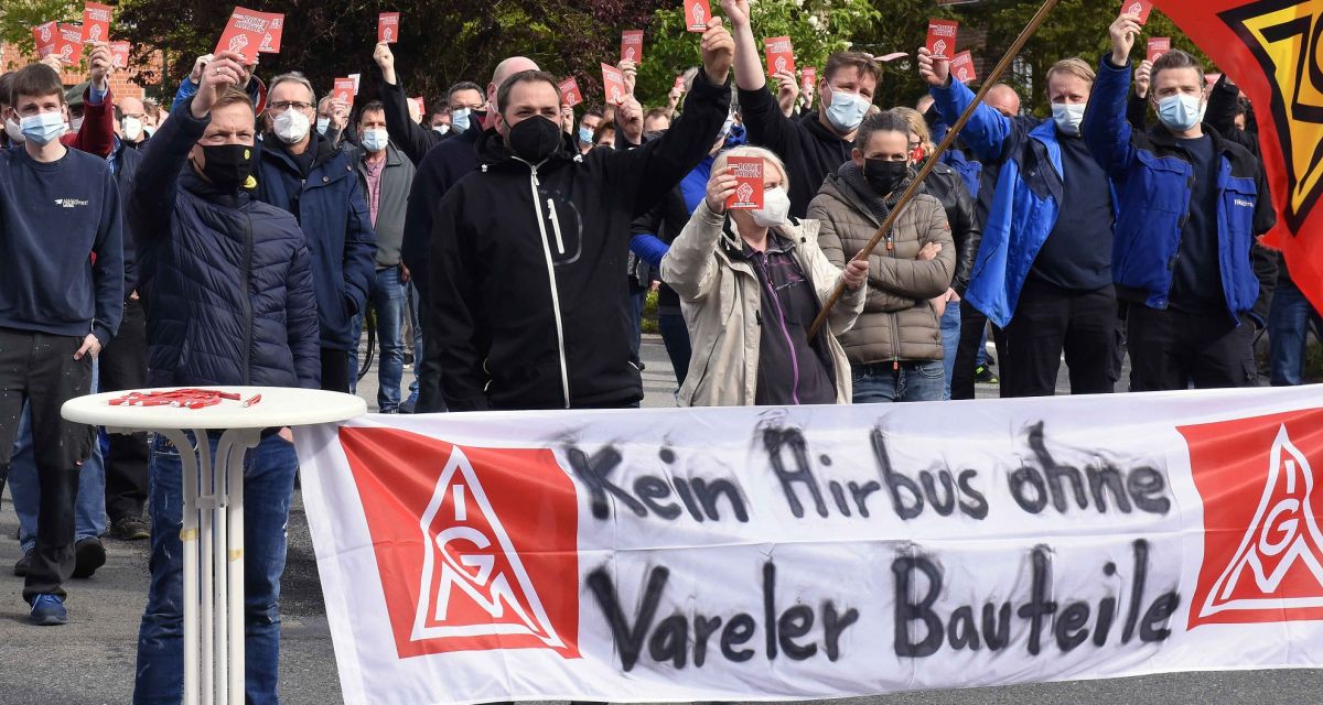 Warnstreik Premium Aerotec Varel IG Metall