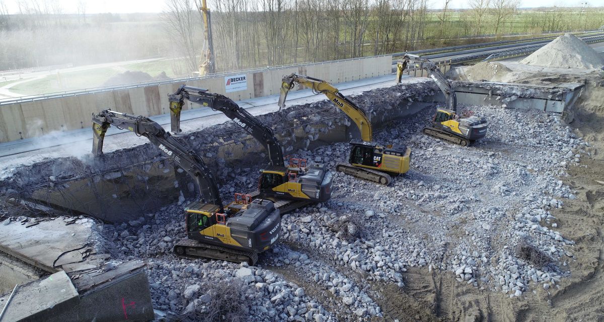 A29 Autobahnbrücke Abriss Teilbauwerk Zetel 2020