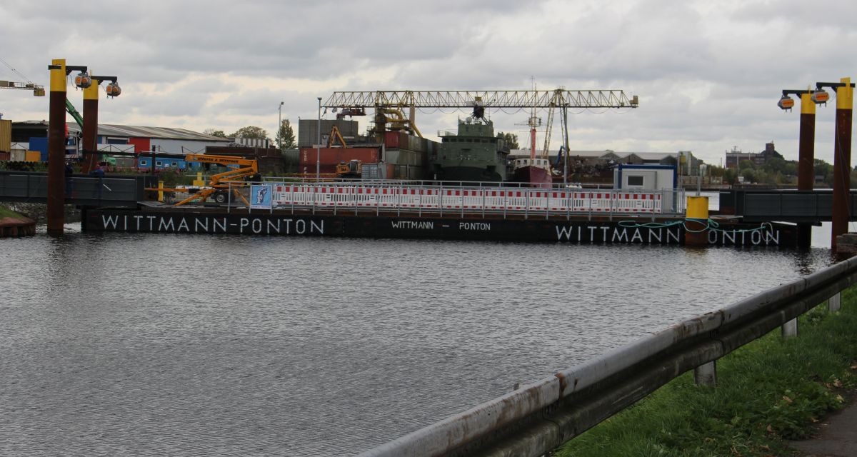 Ausfall von Behelfsbrücke in Wilhelmshaven