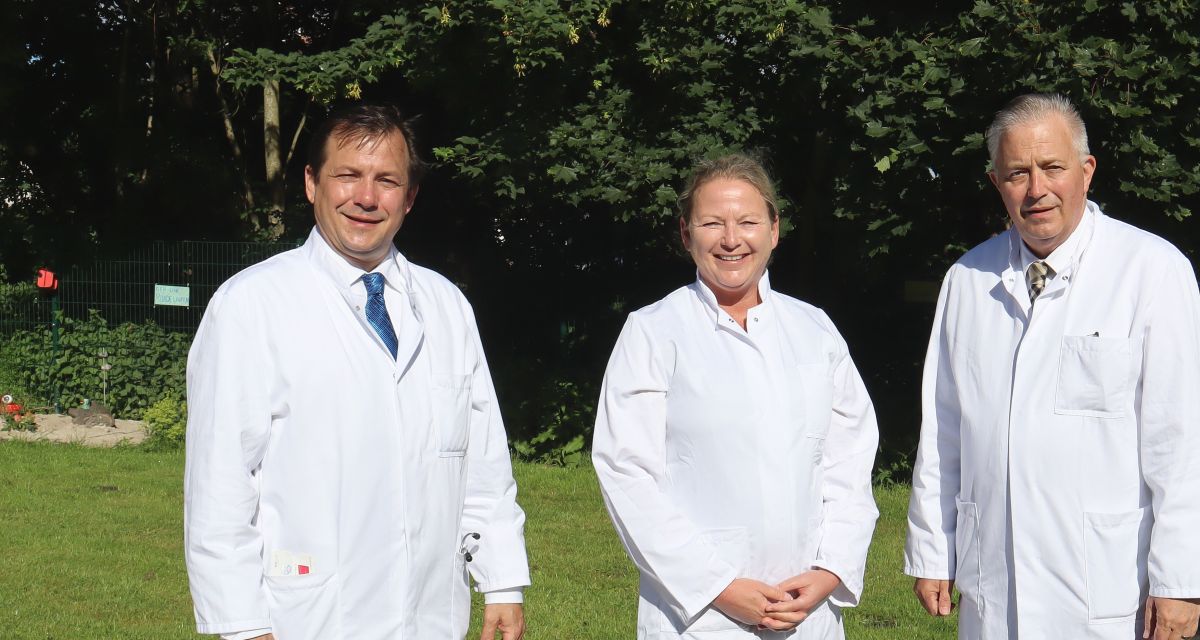 Von rechts: Dr. Christian Mozek, Priv.-Dozentin Dr. Alexandra König und Prof. (apl.) Dr. Here Folkerts