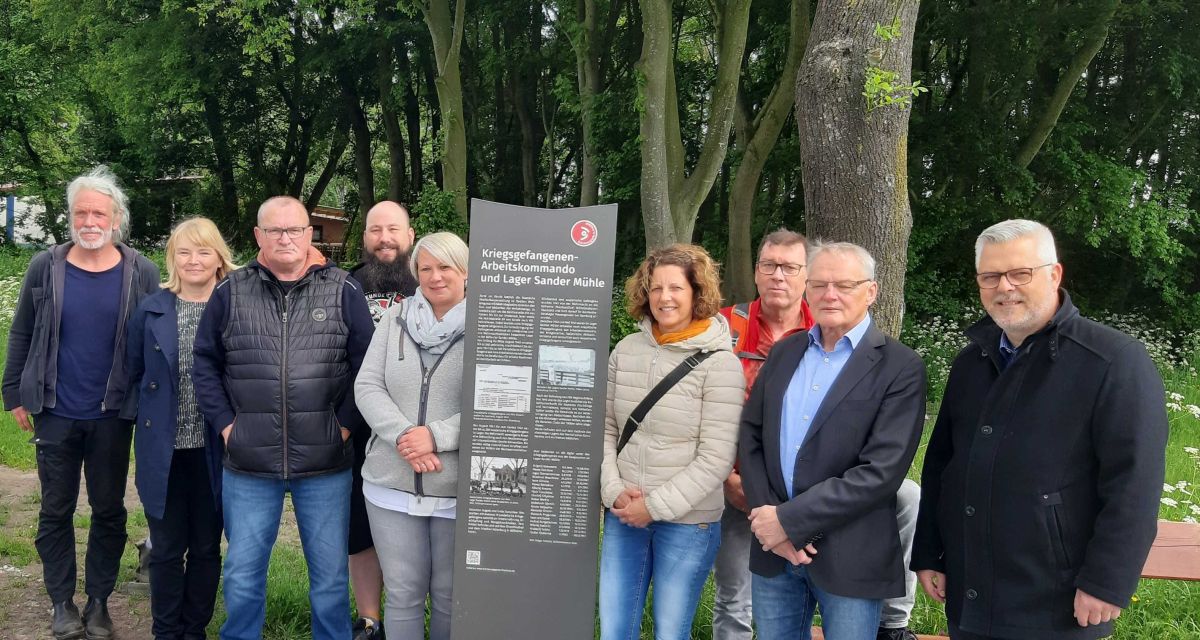 Gedenkstele sander muehle erinnerungsort friesland