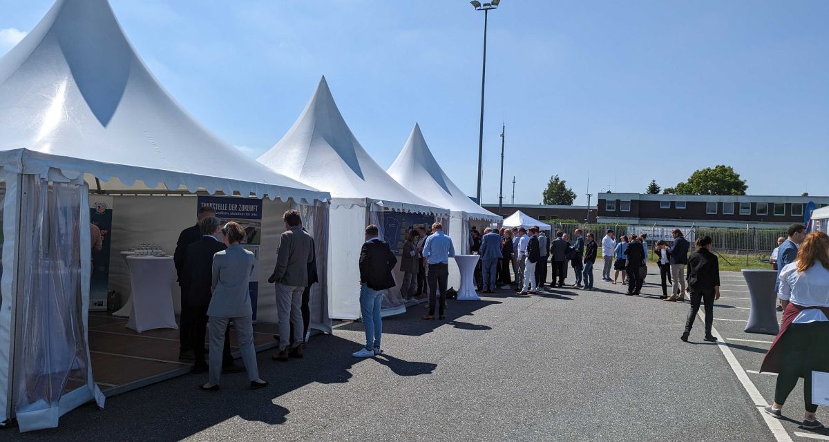 Die Informationsstände der Wasserstofftage Nordwest 2023.