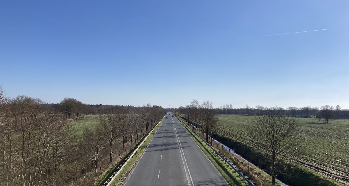 Arbeiten auf der B210 im Bereich der Ortsumfahrung Jever